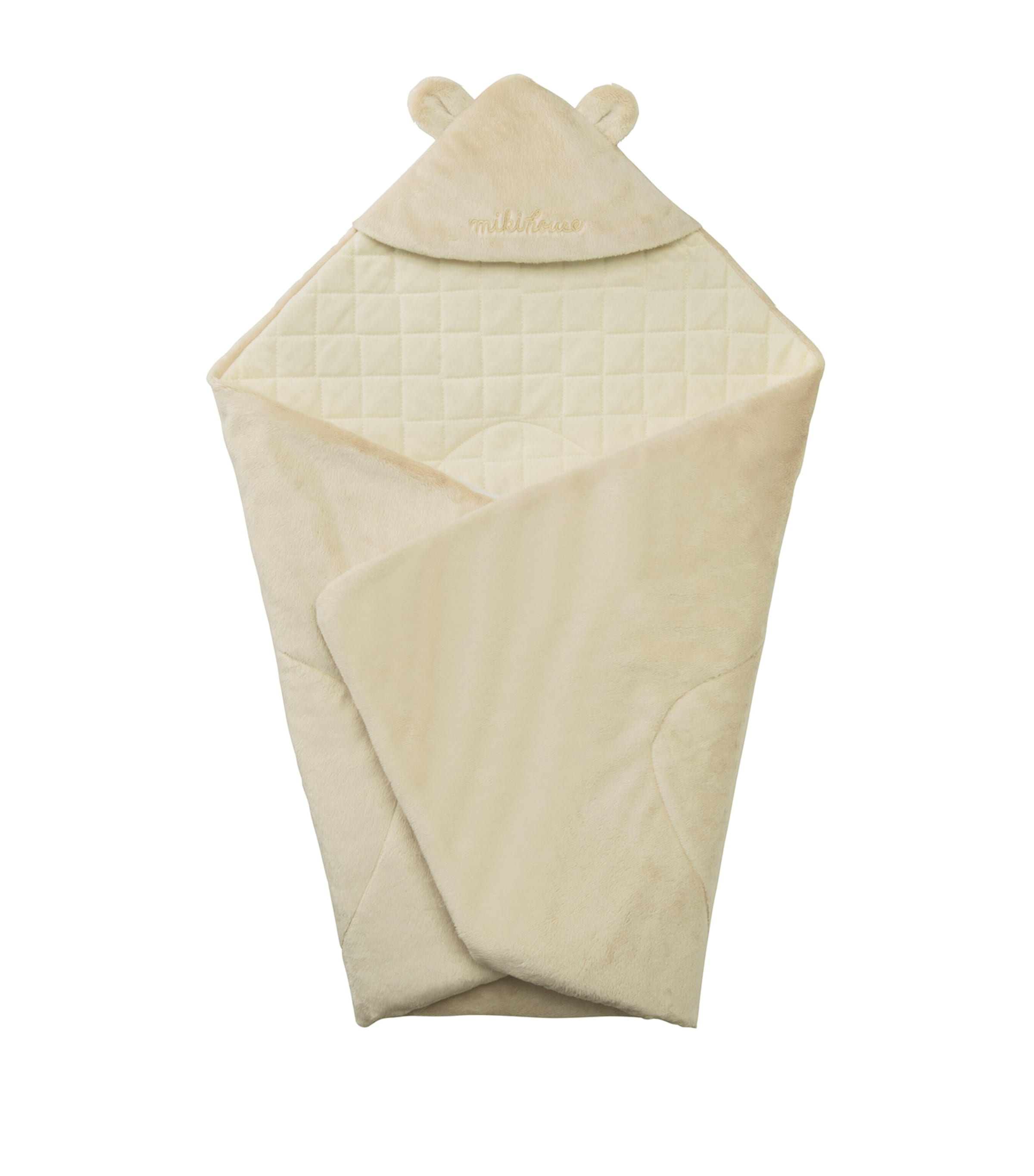 MIKI HOUSE HOOD-DETAIL BLANKET