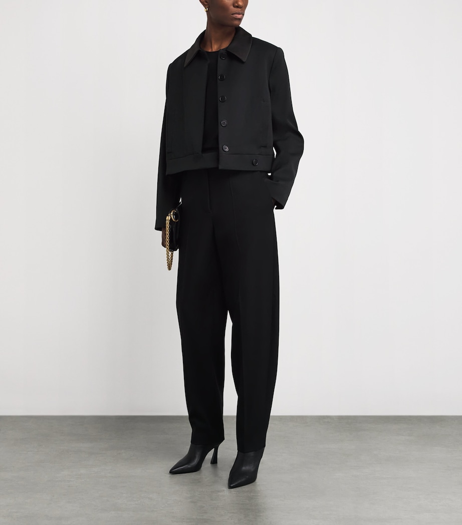 Crepe Abbe Tailored Jacket BLACK Image 2