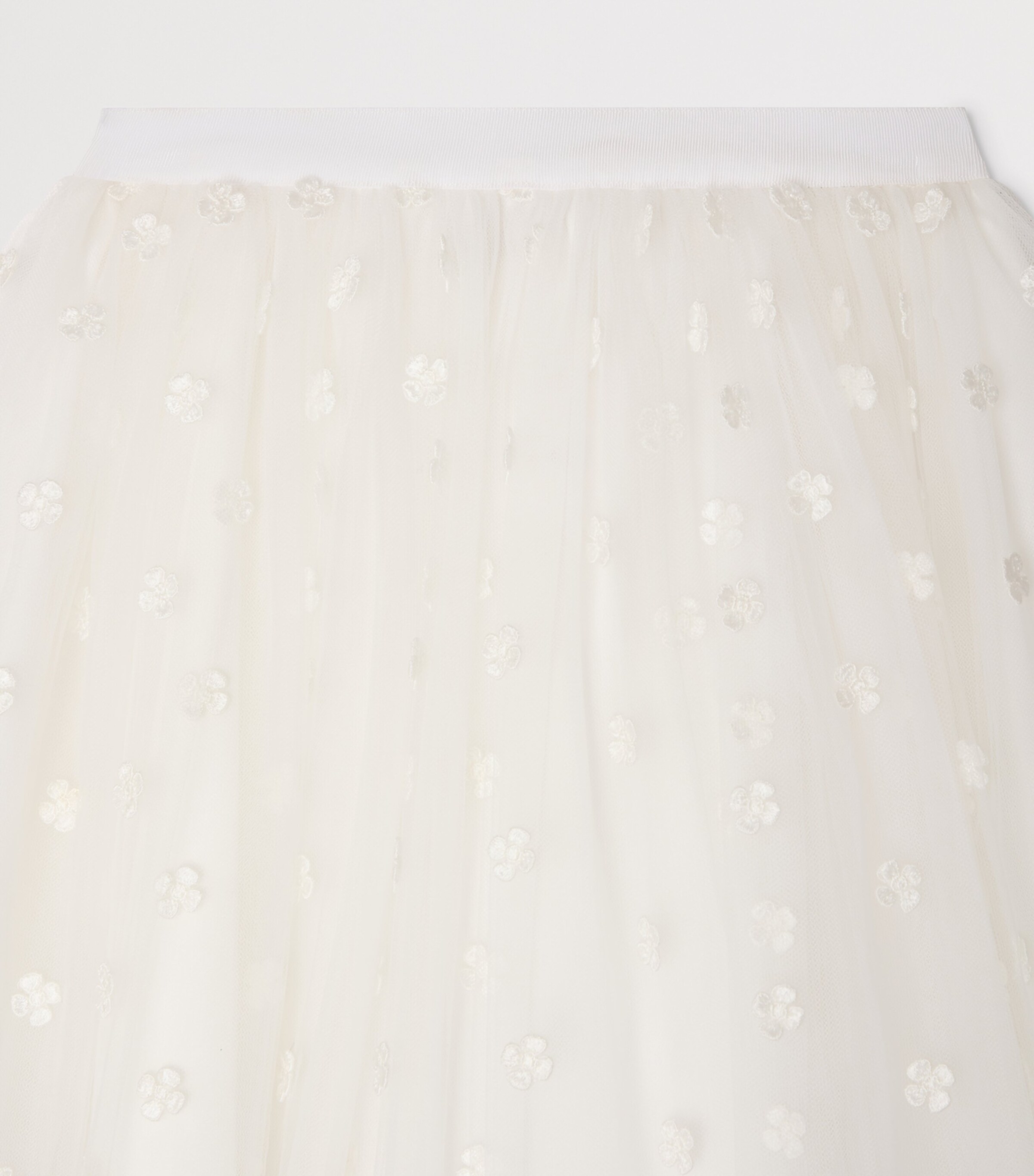 Bonpoint Cotton Tulle Skirt (10-14 Years) Blanc Naturel Image 3