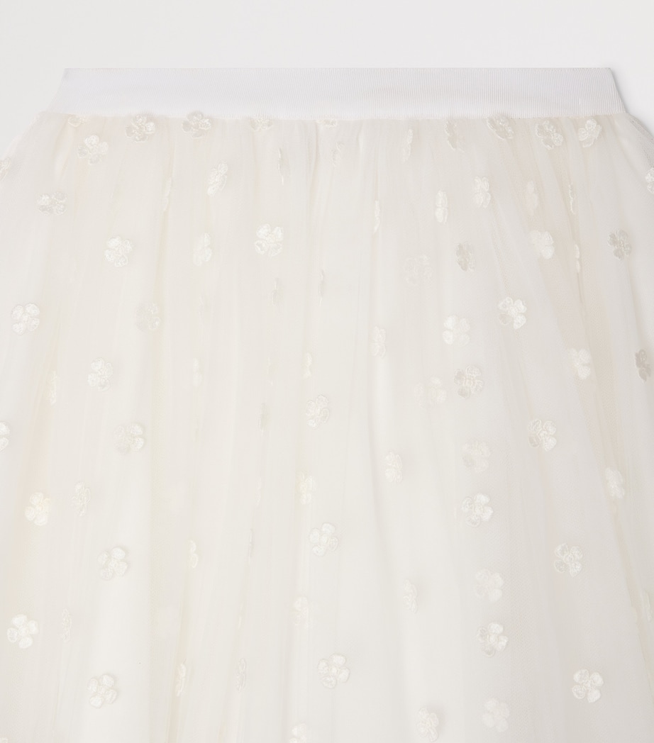 Bonpoint Cotton Tulle Skirt (10-14 Years) Blanc Naturel Image 3