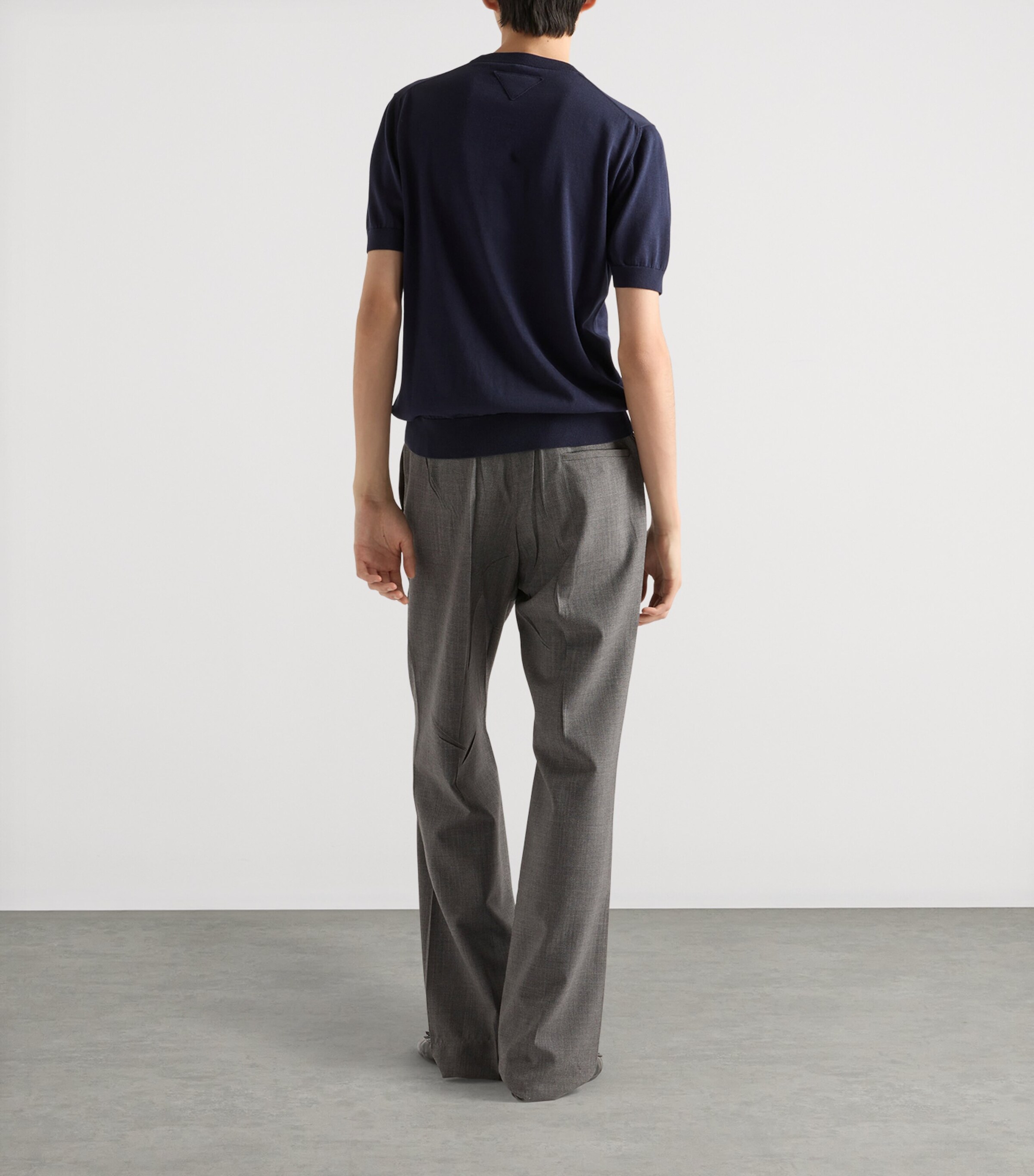 Cotton Short-Sleeve Sweater F0AA7 Image 5