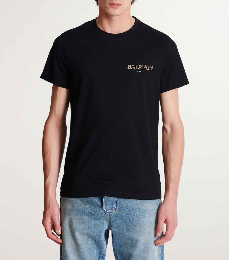 Cotton Vintage Logo T-Shirt EAD NOIR/OR Image 3