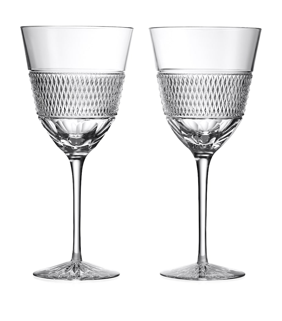 Set of 2 Crystal Copper Coast White Wine Glasses CLEAR Image 1