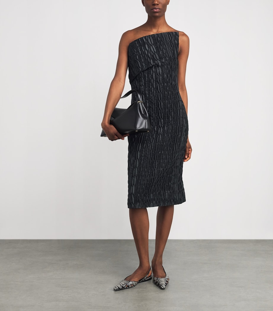 CAMILLA AND MARC Womens Embroidered Elise Midi Dress Dblk Black Image 2