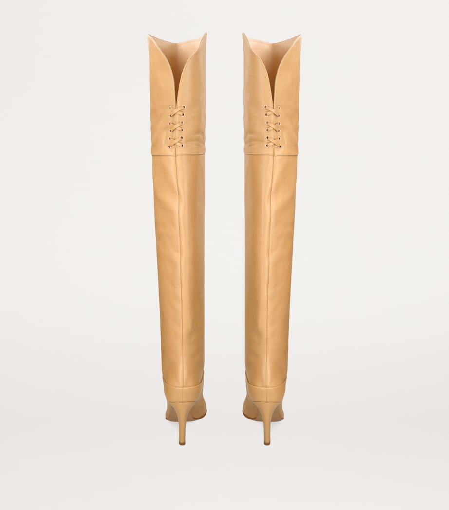 Leather Eve Over-The-Knee Boots 85 BROWN Image 2