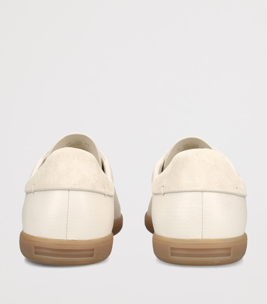 Zegna Leather 232 Sneakers Bone Image 4
