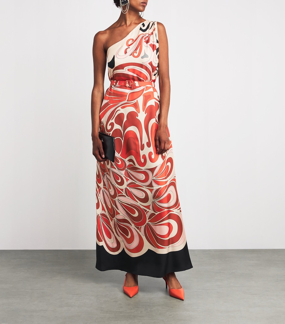 Silk One-Shoulder Roy Maxi Dress WH04 PHOENIX PLACEE Image 2