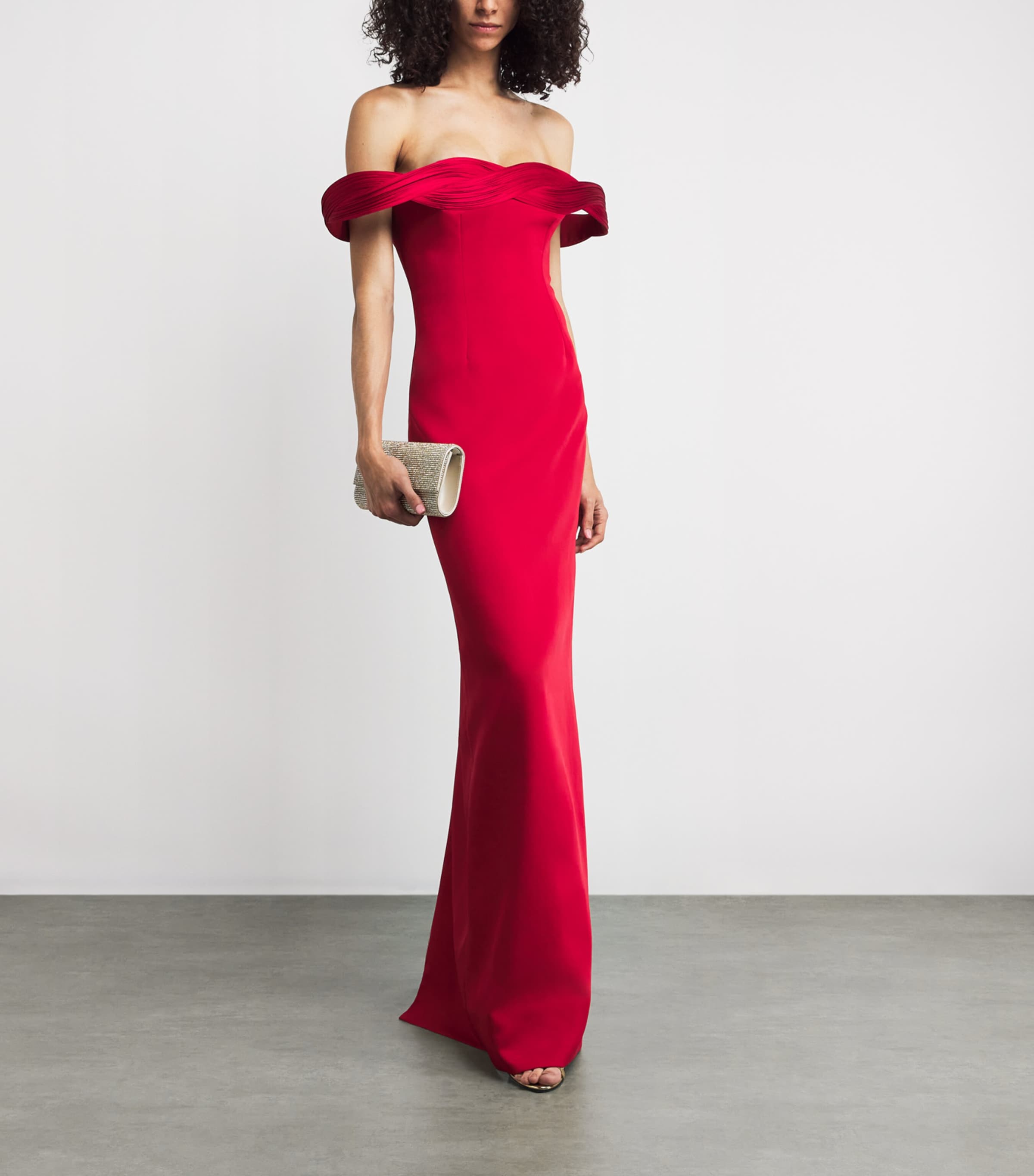 Gaurav Gupta Womens Orbital Column Maxi Dress Rubescent Red Image 2