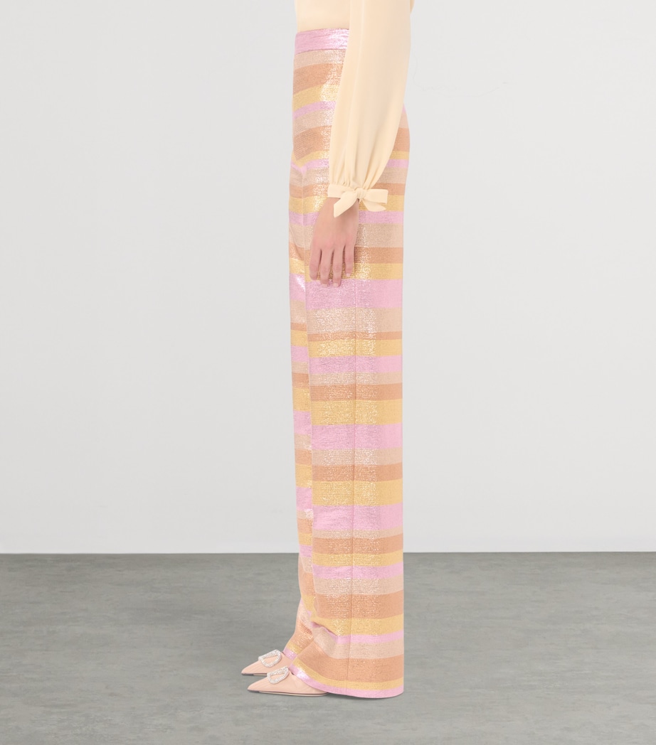 Valentino Womens Metallic Stripe Trousers Image 3
