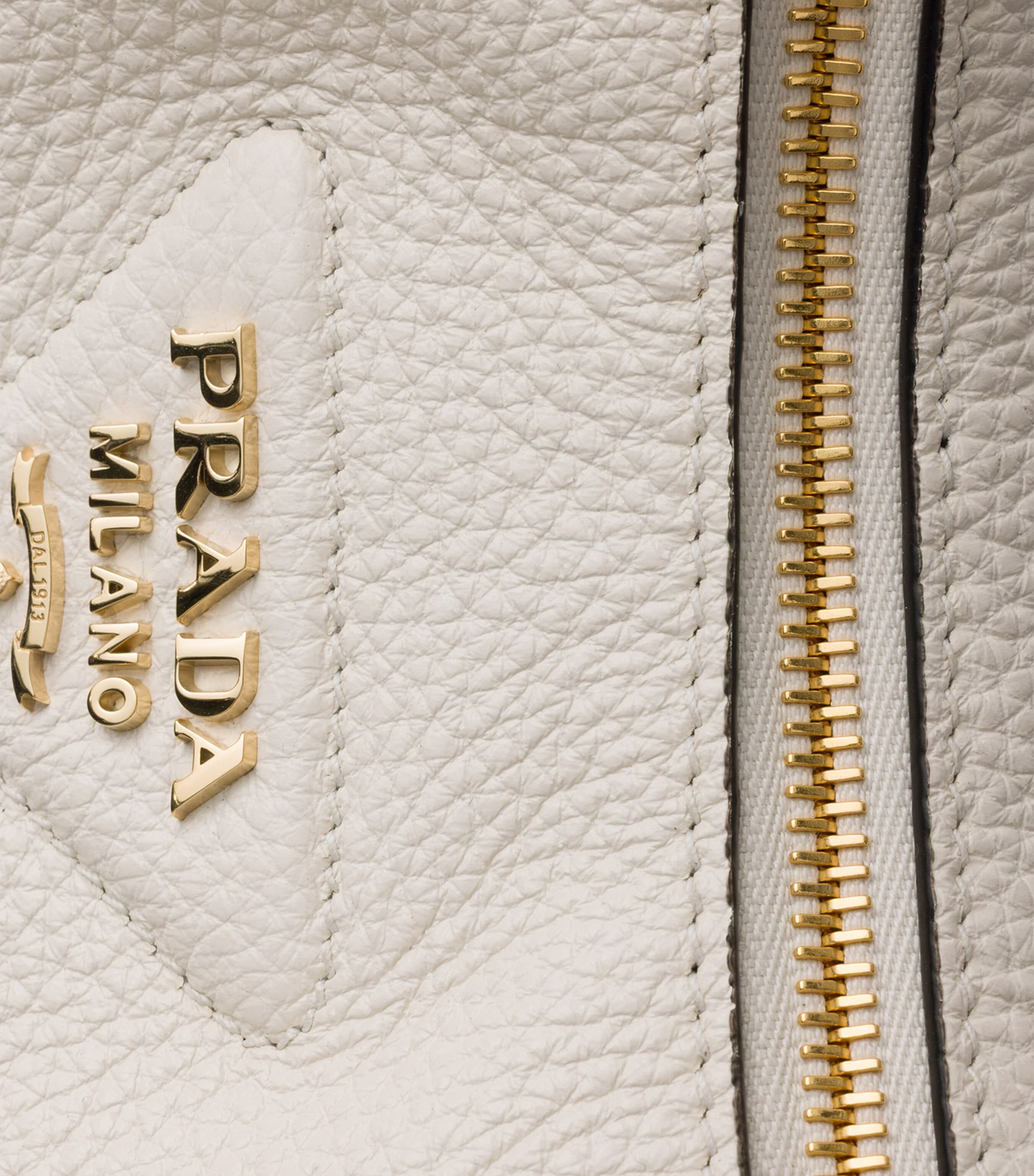 Prada Small Leather Top-Handle Bag White Image 8