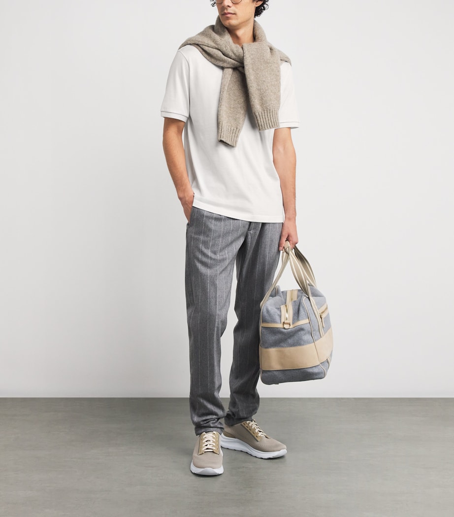 Giza Cotton T-Shirt BIANCO, GRIGIO CHIAR Image 2