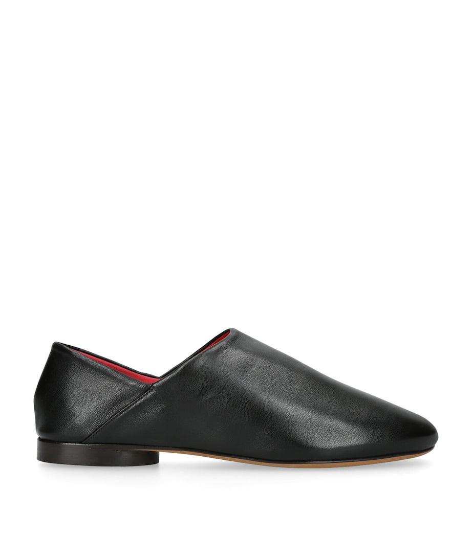 Mansur Gavriel Leather Glove Babouche Mules Black Image 1