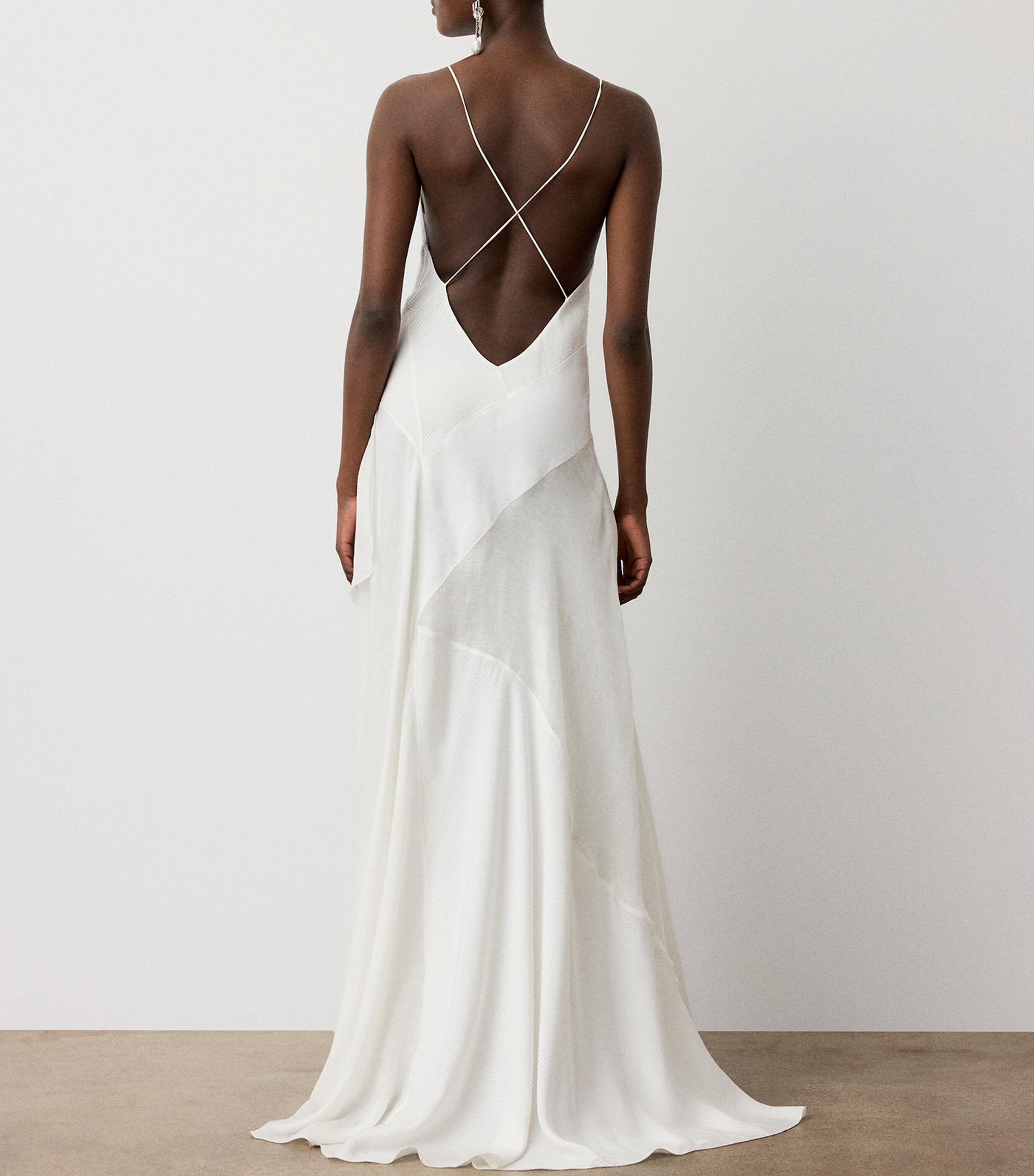 Ralph Lauren Collection Womens Hughes Maxi Slip Dress Cream Image 4
