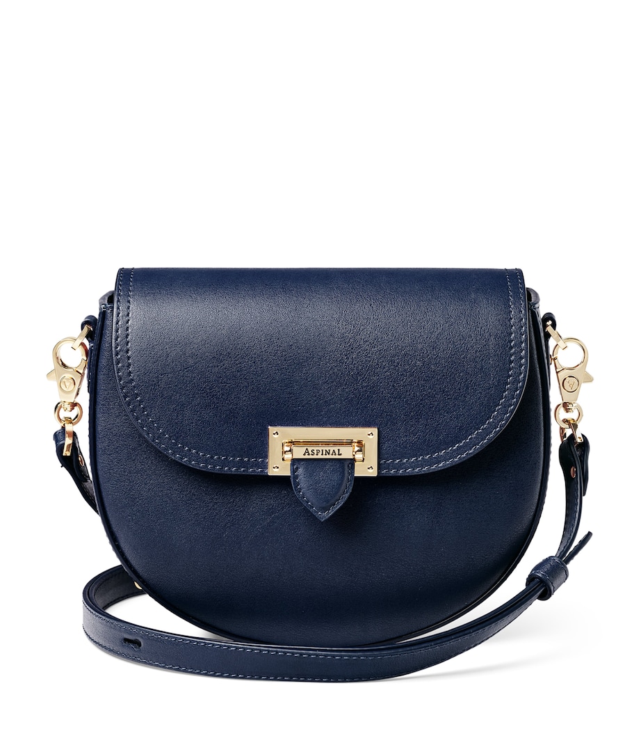 Aspinal Of London Leather Portobello Cross-Body Bag Navy Image 1