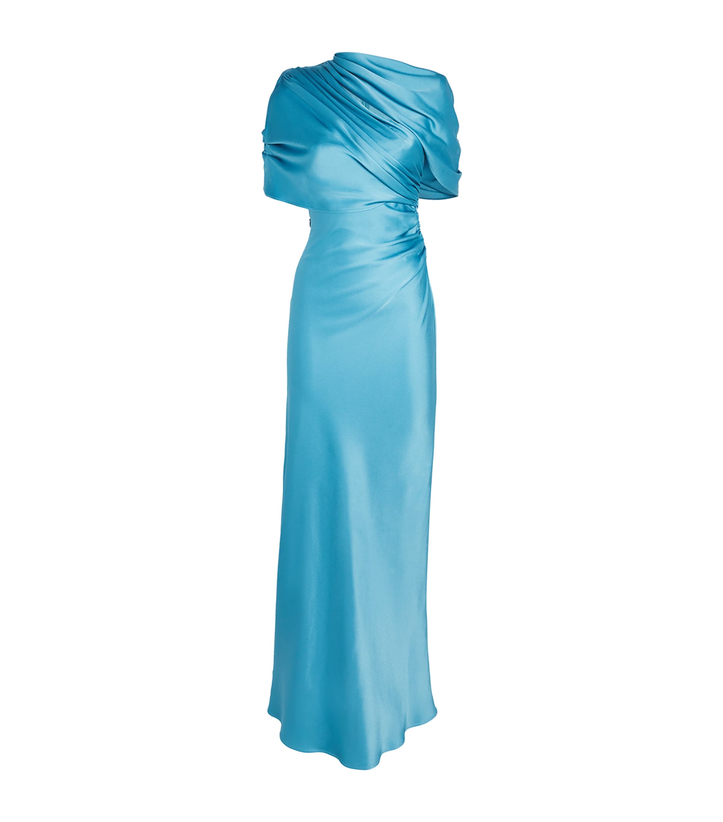 Satin Draped Gown 4130 STEEL BLUE Image 1