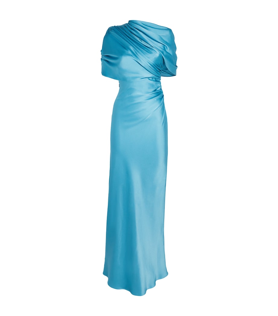 Satin Draped Gown 4130 STEEL BLUE Image 1