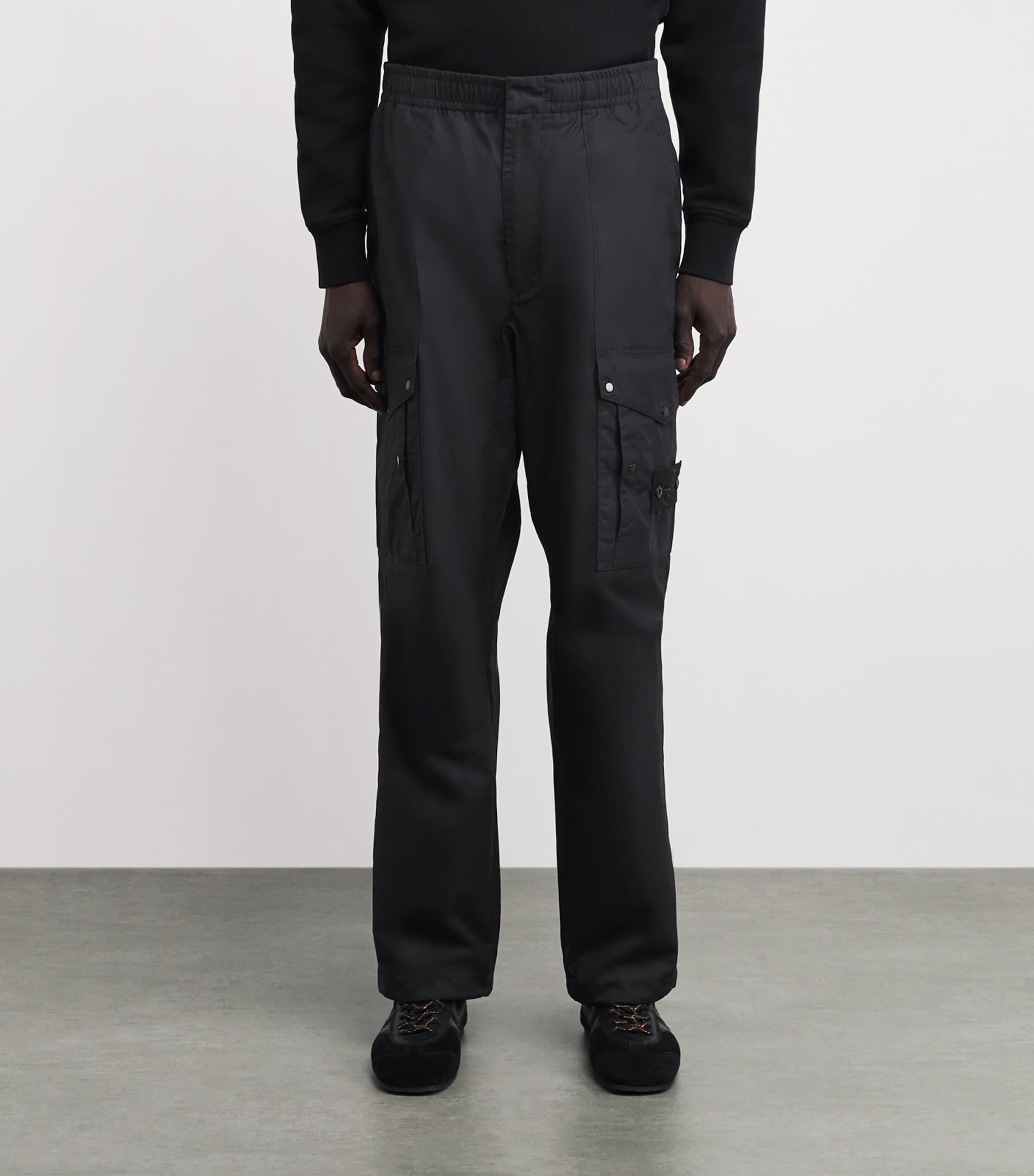 Stone Island Mens Cotton-Canvas All-Weather Ghost Trousers Image 4