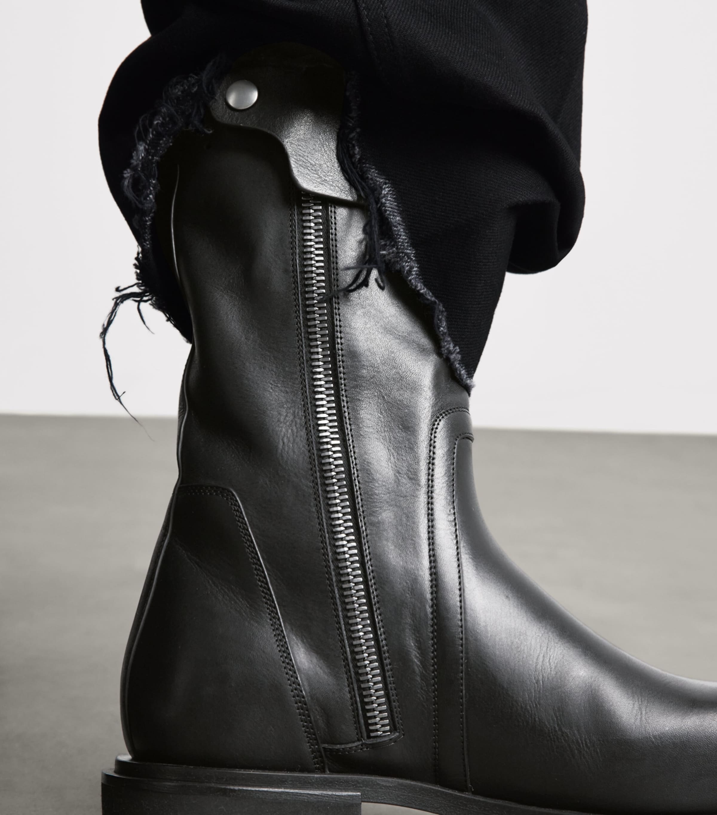 Rick Owens Leather Creeper Gabe Ankle Boots Black Image 4