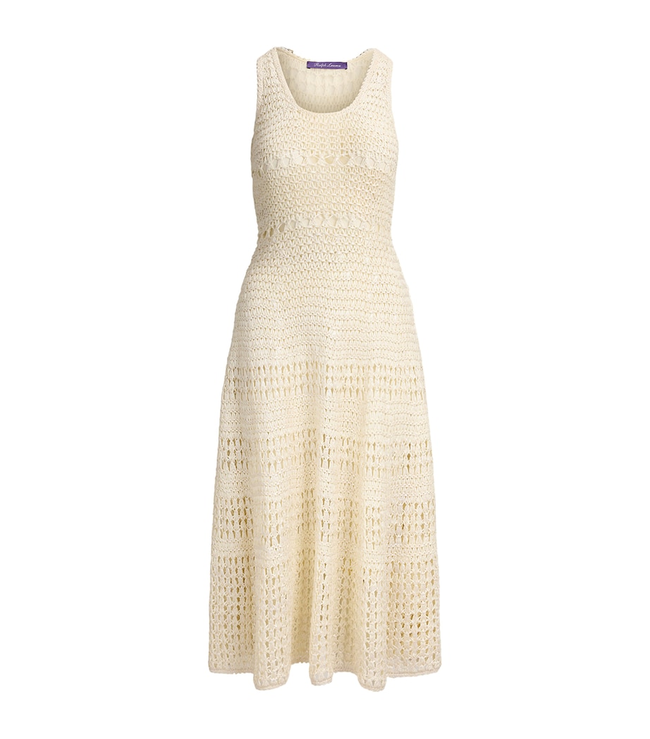 Ralph Lauren Collection Womens Cotton Solana Midi Dress Natural Image 1