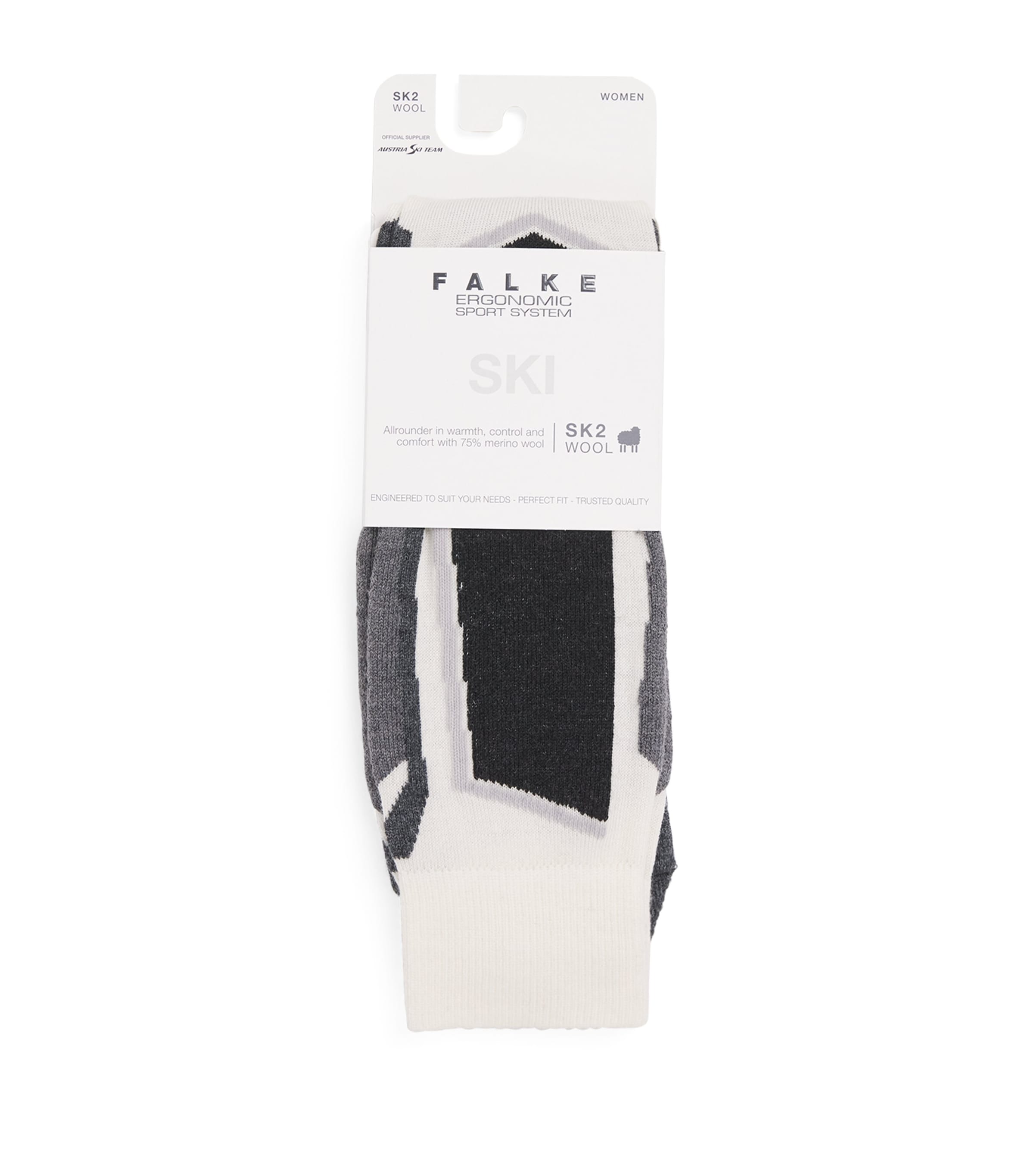 Virgin Wool-Blend SK2 Skiing Knee-High Socks 2040 OFF WHITE Image 1