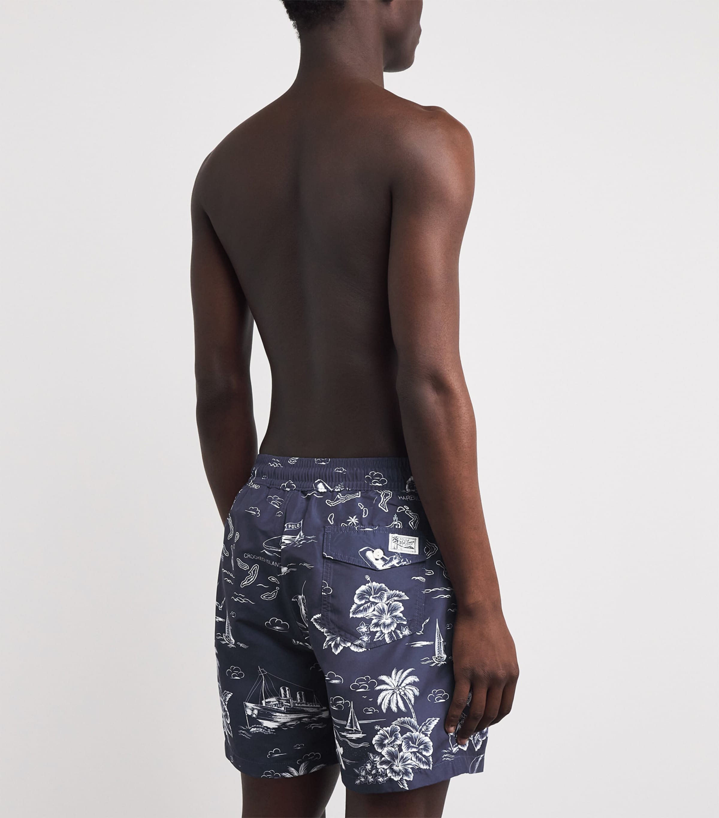 Polo Ralph Lauren Mens Printed Traveller Swim Shorts Harbor Island Bear Image 4