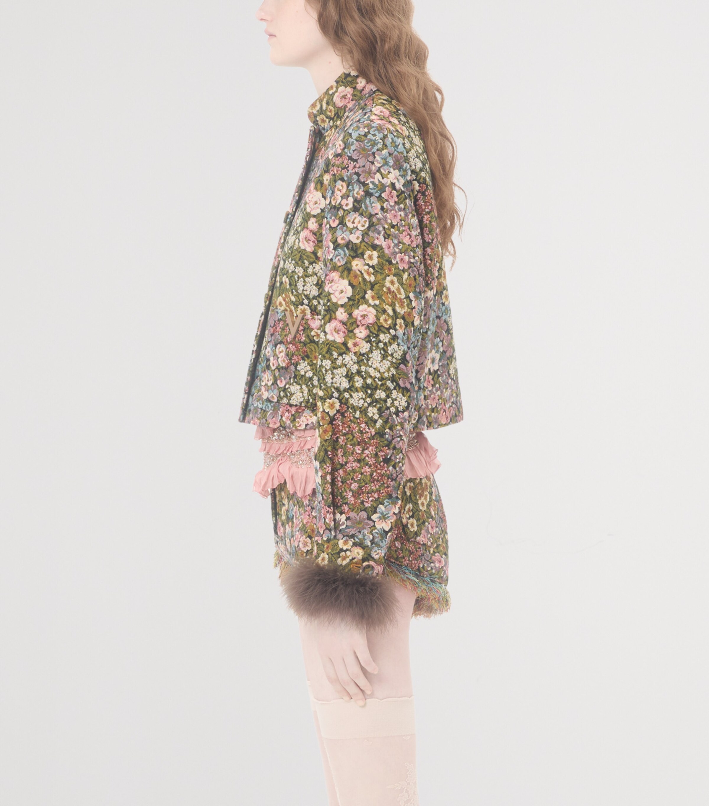 Valentino Multi Floral Pea Coat | Harrods QA