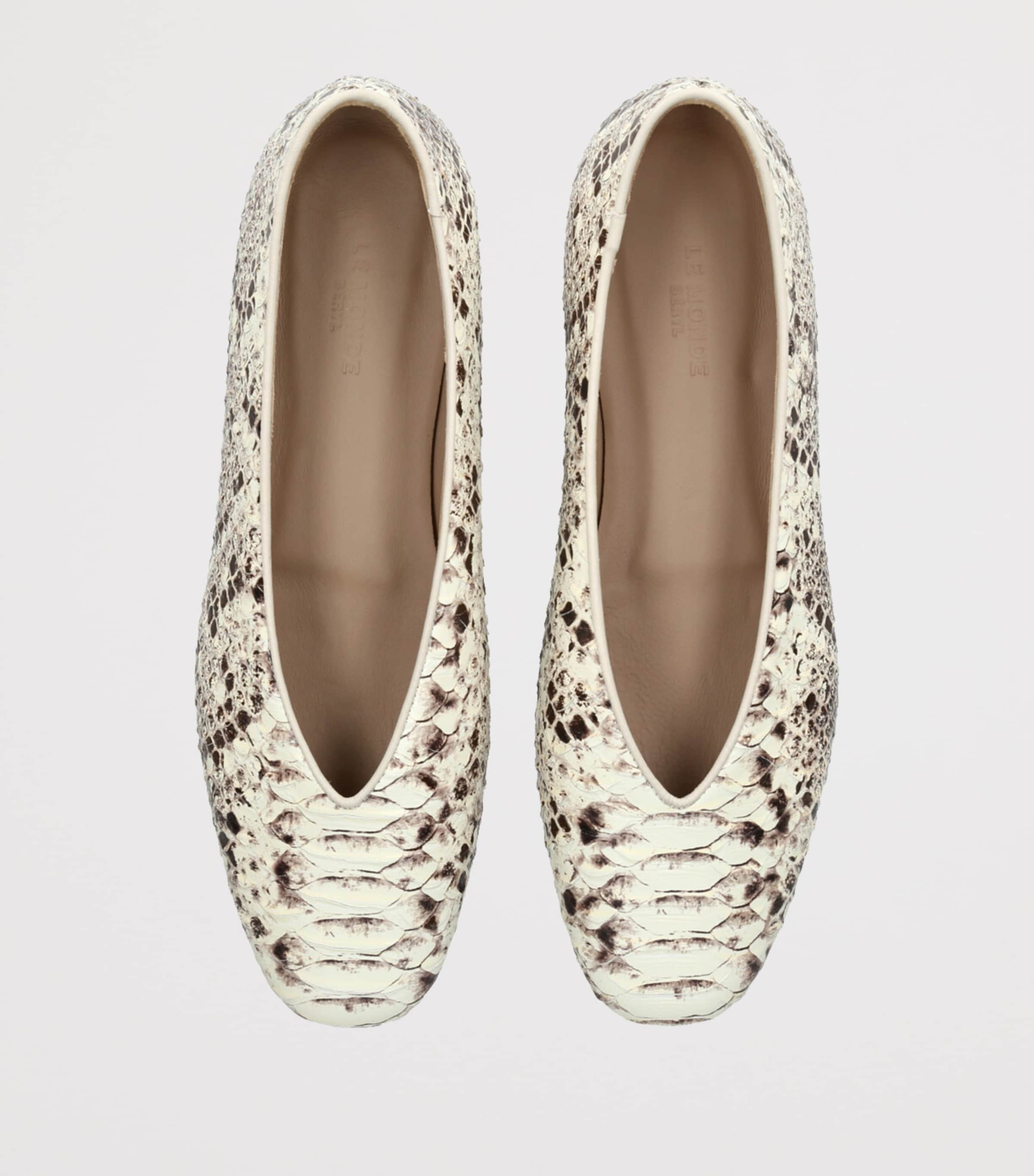Le Monde Beryl Snakeskin-Effect Regency Ballet Flats Mult/other Image 4
