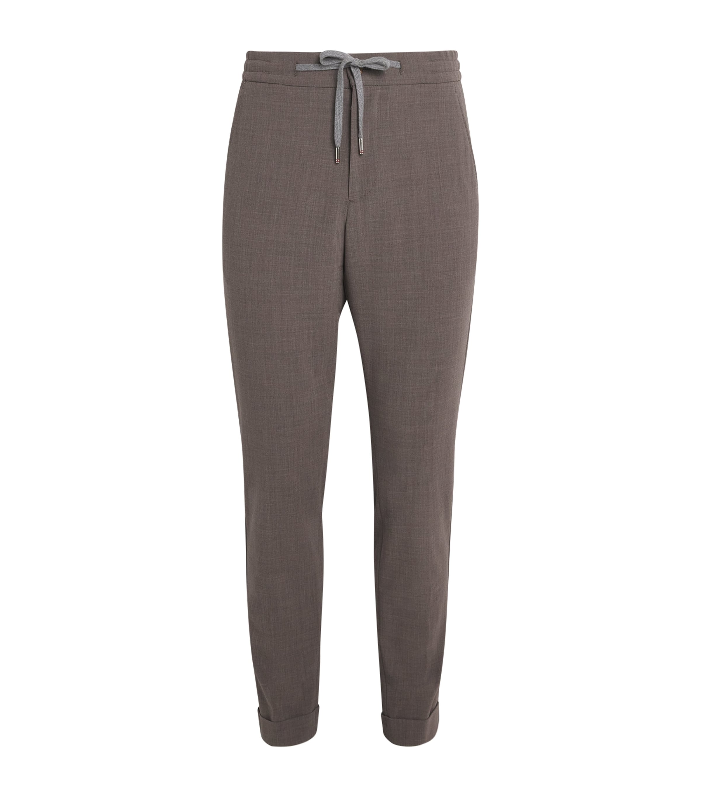 Wool-Blend Tailored Trousers 08-TAUPE Image 1