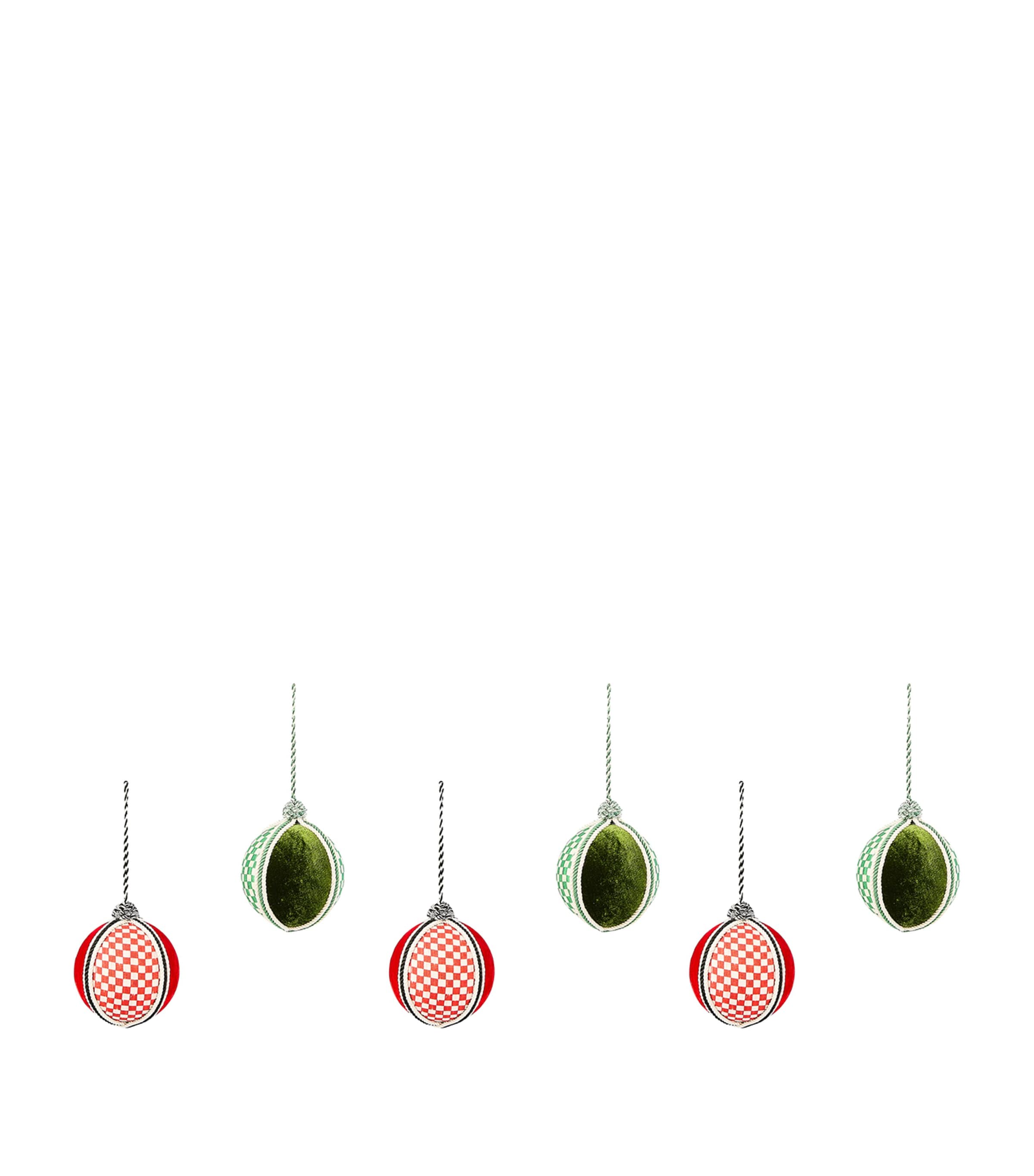 Mackenzie-childs Check It Out Patchwork Baubles In Multi
