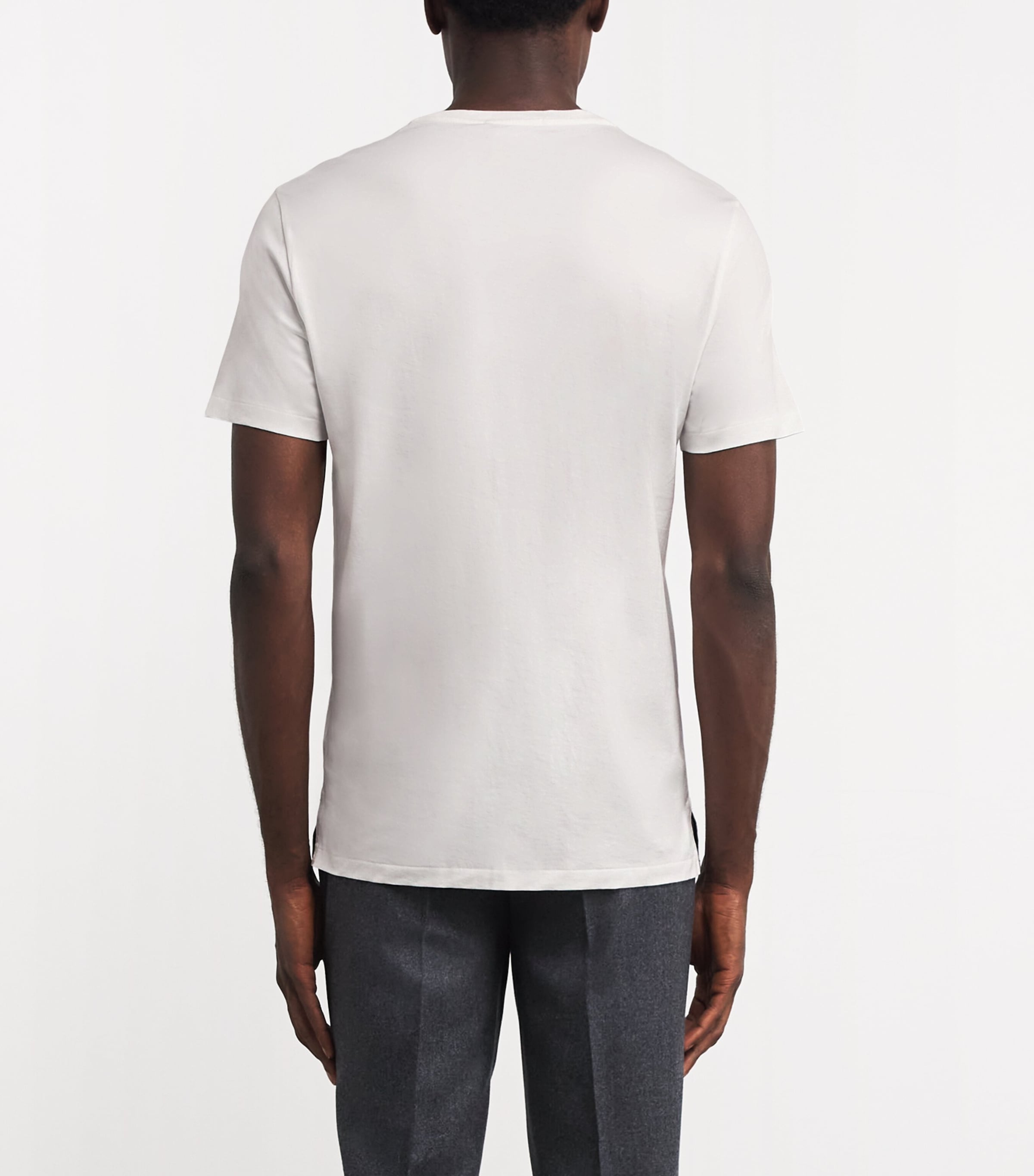 Ralph Lauren Purple Label Mens Cotton Embroidered T-Shirt White Image 4