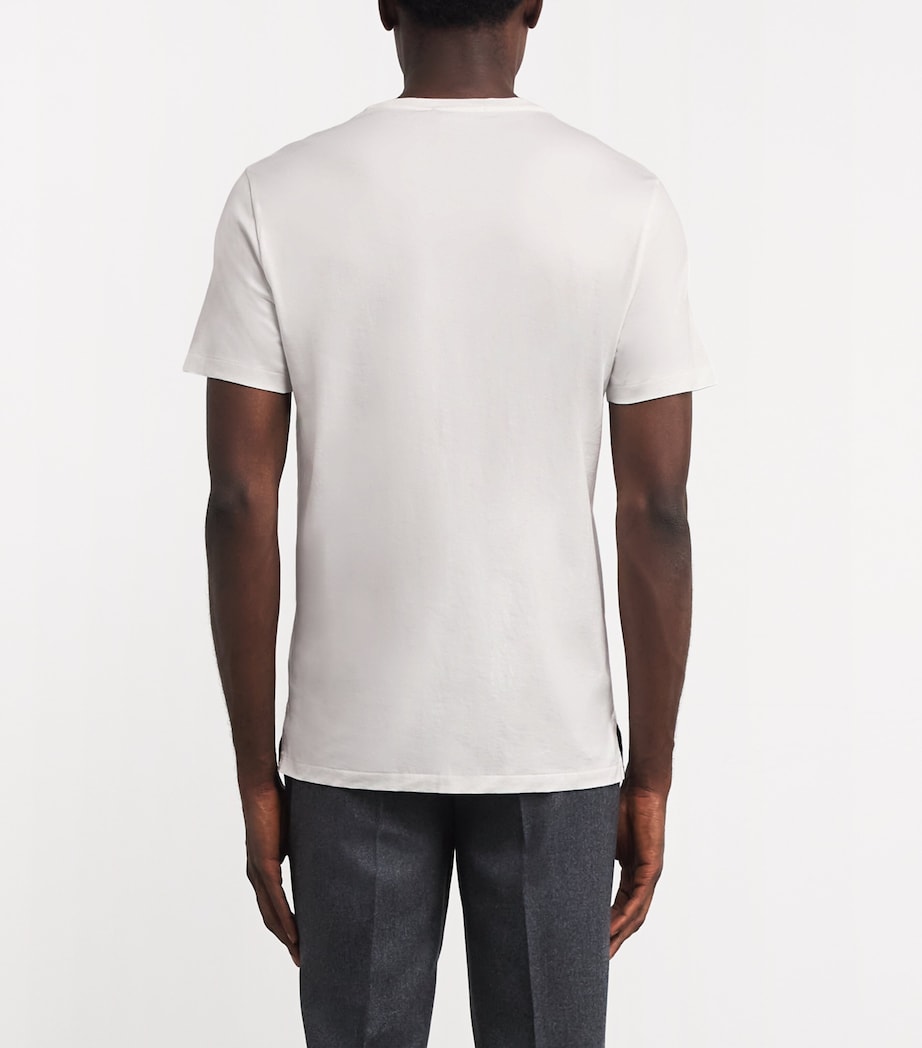 Cotton Embroidered T-Shirt WHITE Image 4