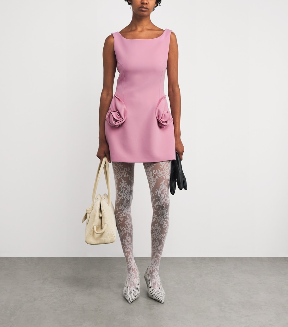 magda butrym pink mini dress PRETTY IN PINK Magda Butrym 'Silk flower mini' spotted on beautiful @elizabethjbenson We love the way it has been styled with silver accessories! Find this dress and