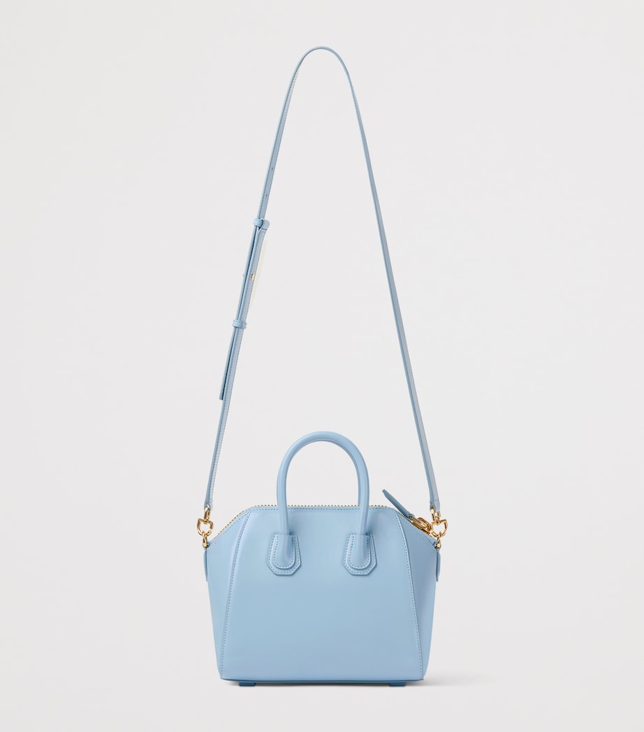 Mini Leather Antigona Top-Handle Bag LIGHT BLUE Image 4