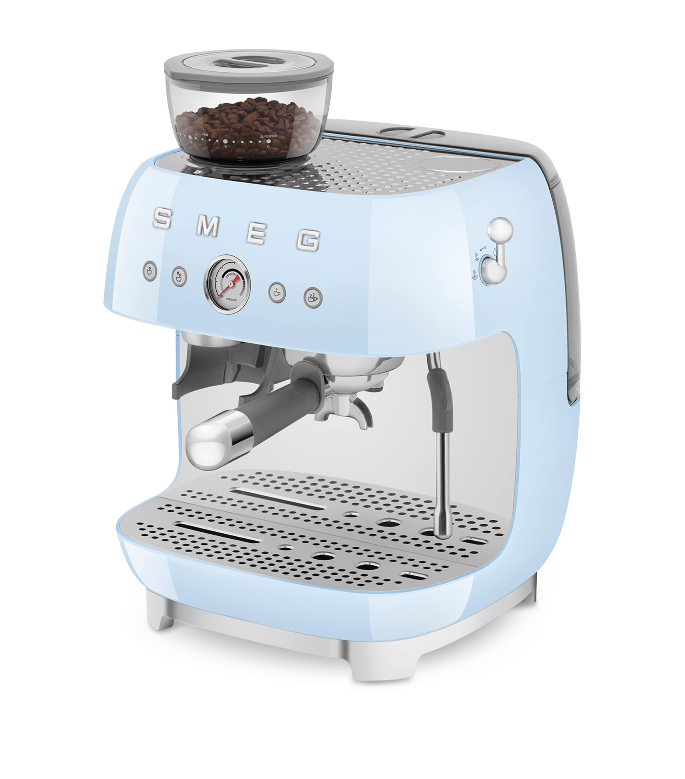 Smeg EGF03PBUK Espresso Coffee Machine with Grinder Pastel Blue Image 6
