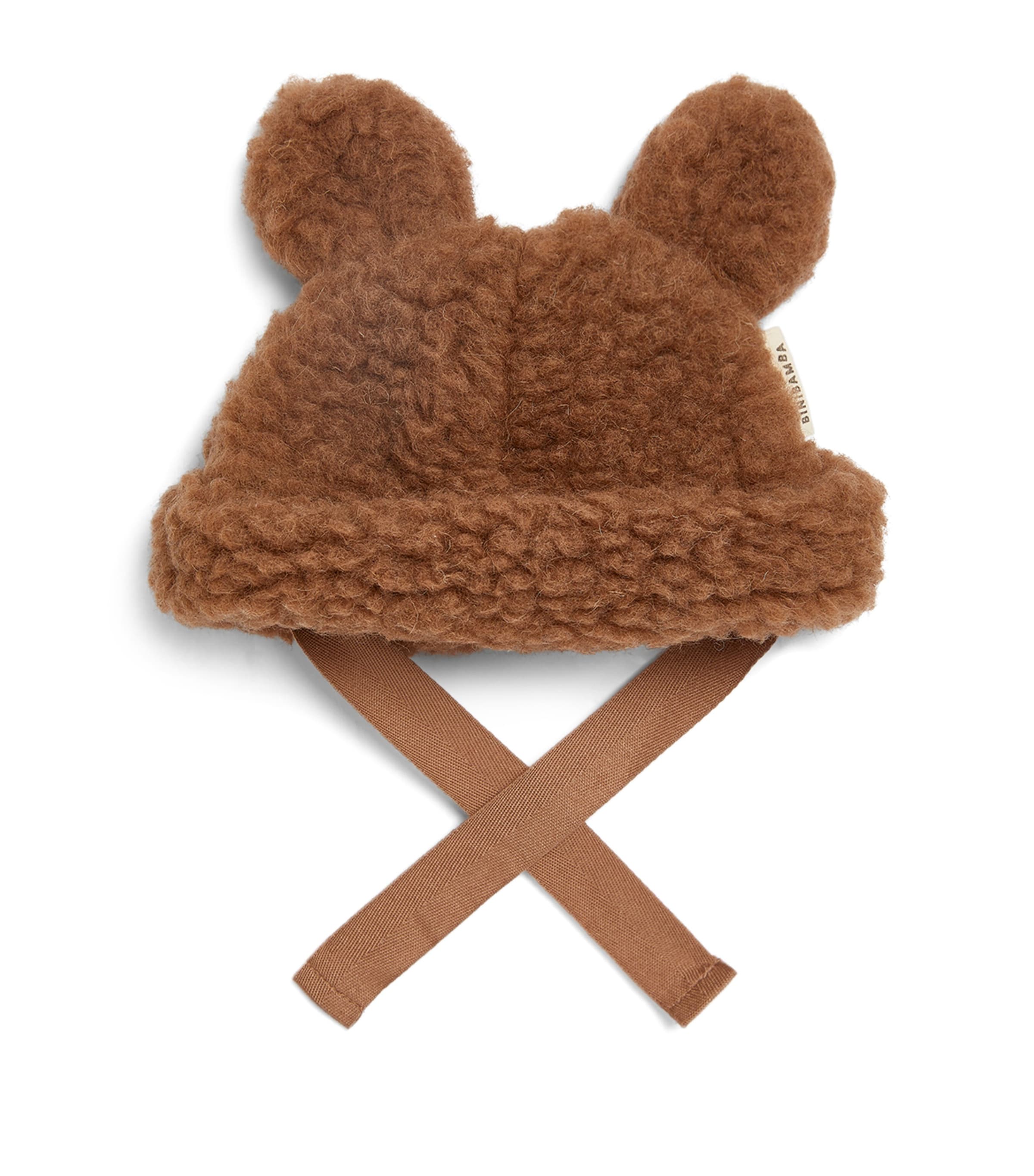 Binibamba Merino Wool Teddy Hat In Burgundy