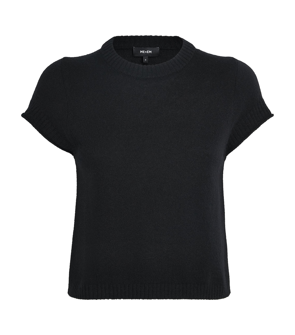 ME+EM Cashmere Shrunken Baby T-Shirt Black