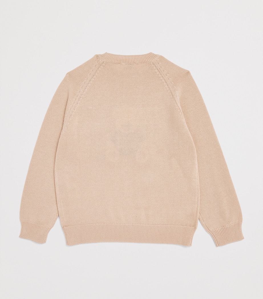 Cotton Bear Intarsia Sweater (2-6 Years) 1249 BEIGE/BLUE Image 2