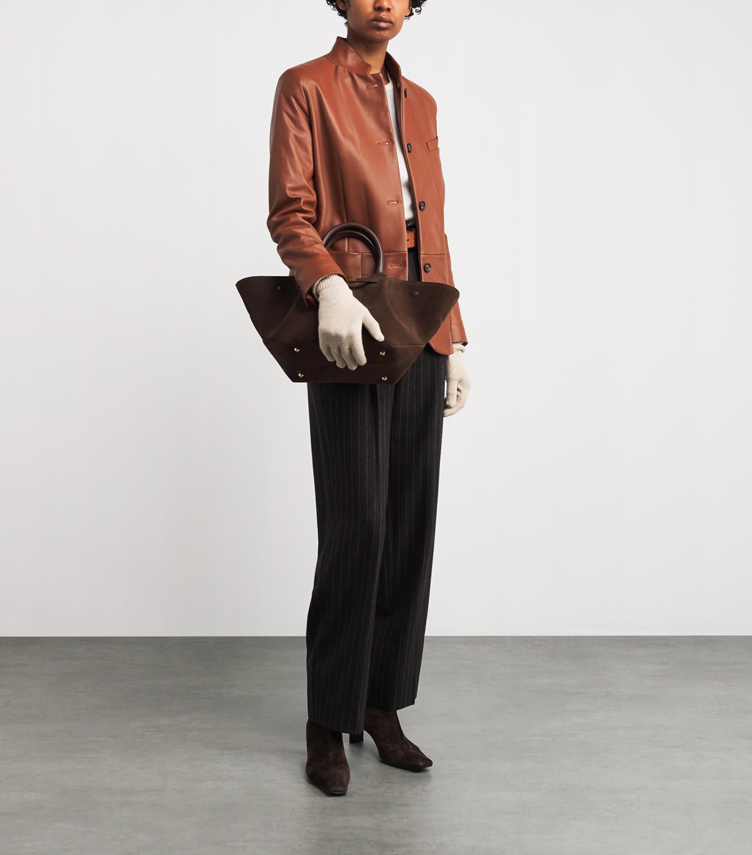 Wool-Cashmere Gloves SABBIA E BIANCO Image 3