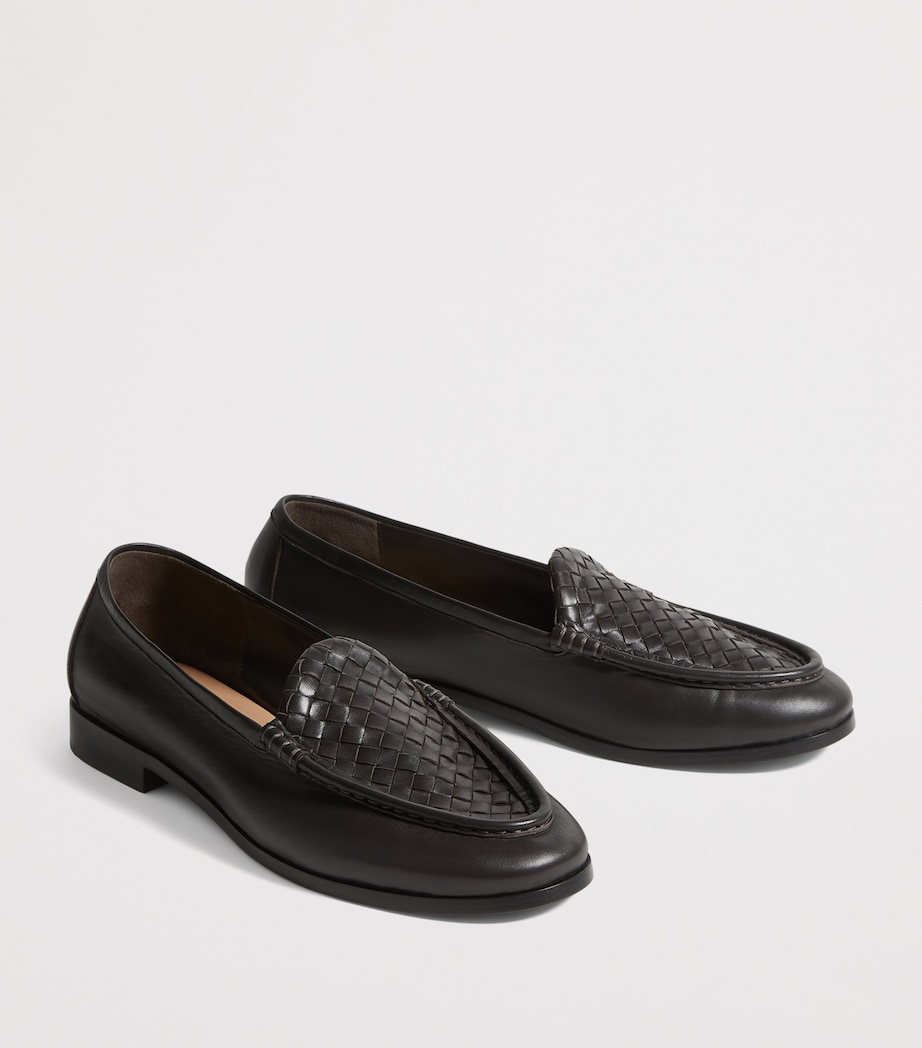 Bottega Veneta Leather Intrecciato Loafers Image 2