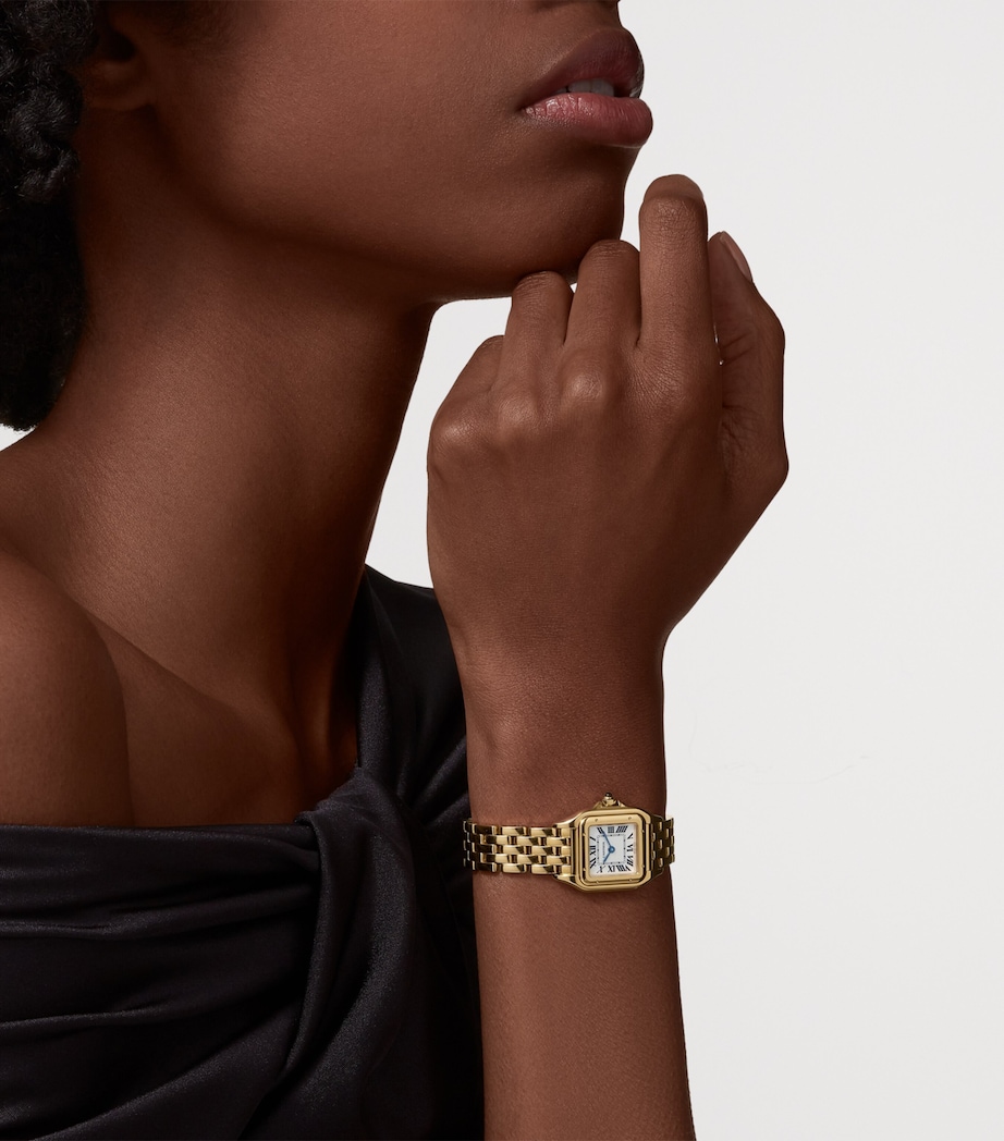 Small Yellow Gold Panthère de Cartier Watch 23mm SILVERED Image 10