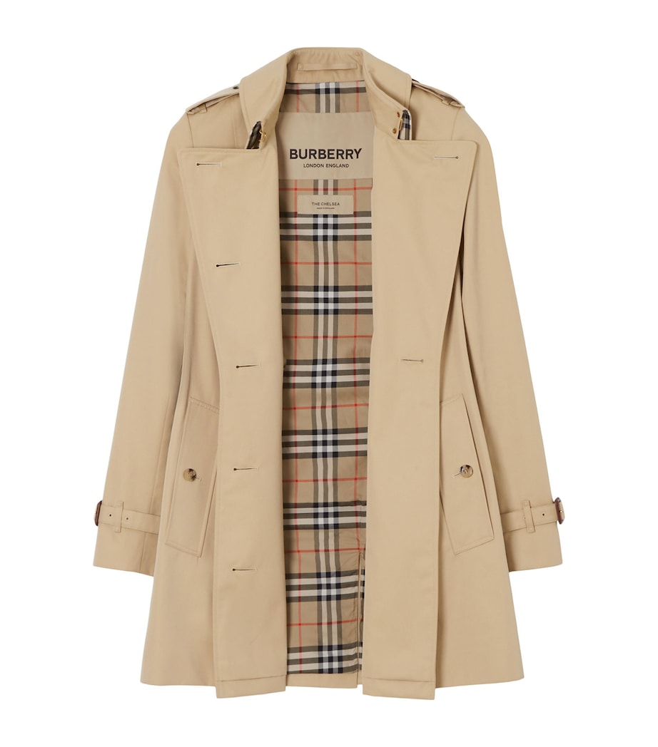 Gabardine Chelsea Short Trench Coat HONEY Image 2