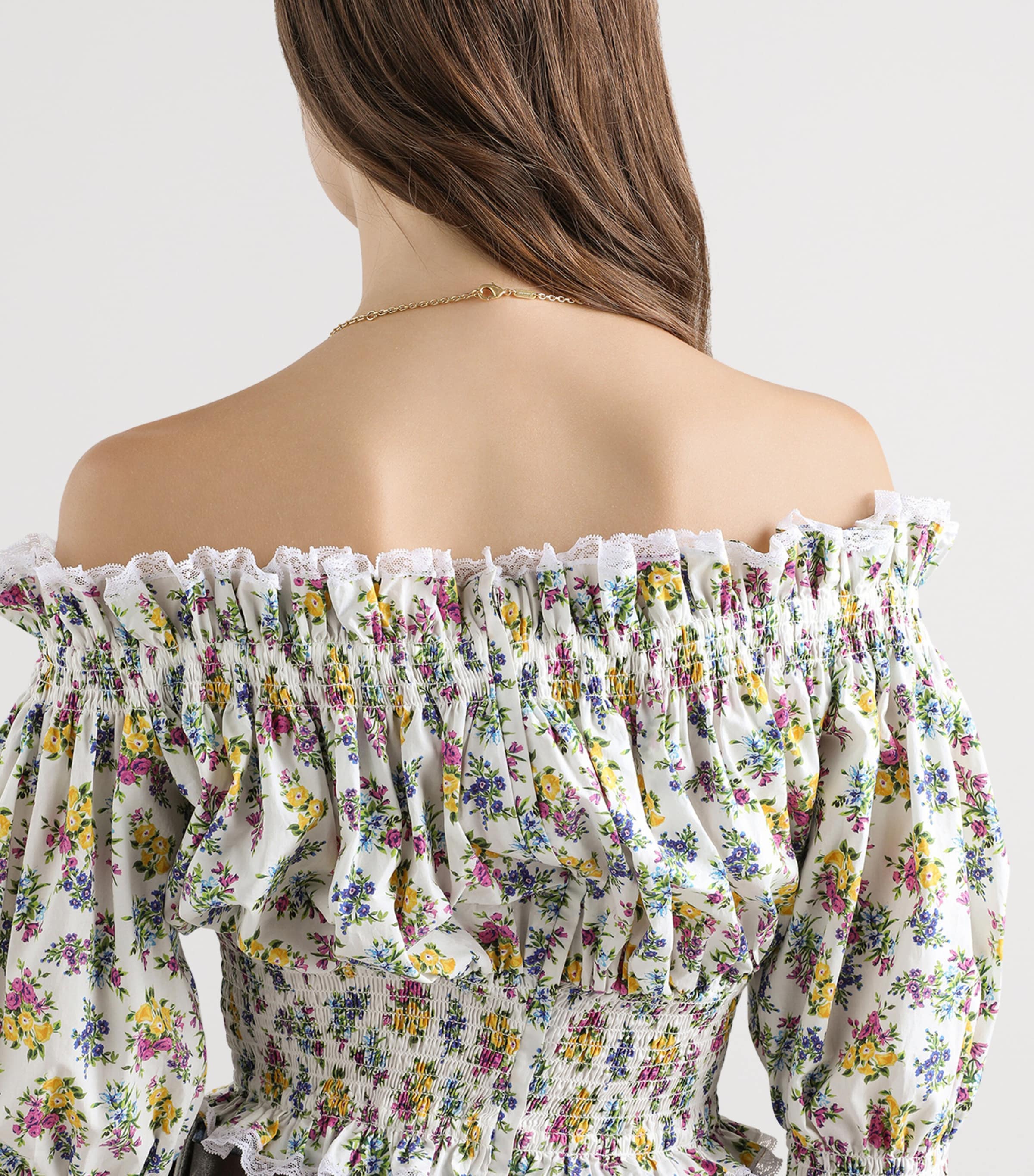 Dolce&Gabbana Womens Cotton-Blend Floral Top Fior Image 5