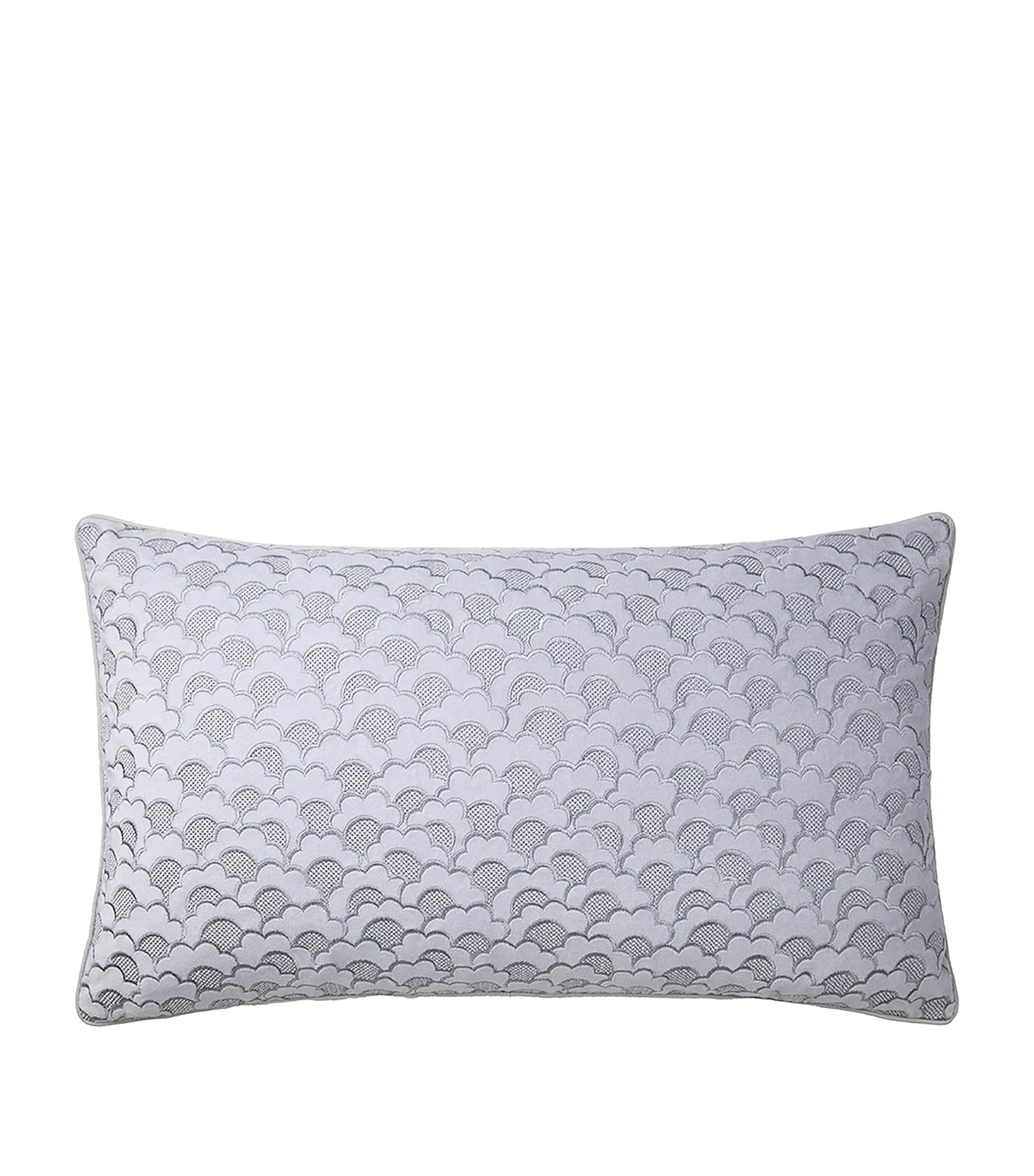 Yves Delorme Festons Cushion Cover In Gray