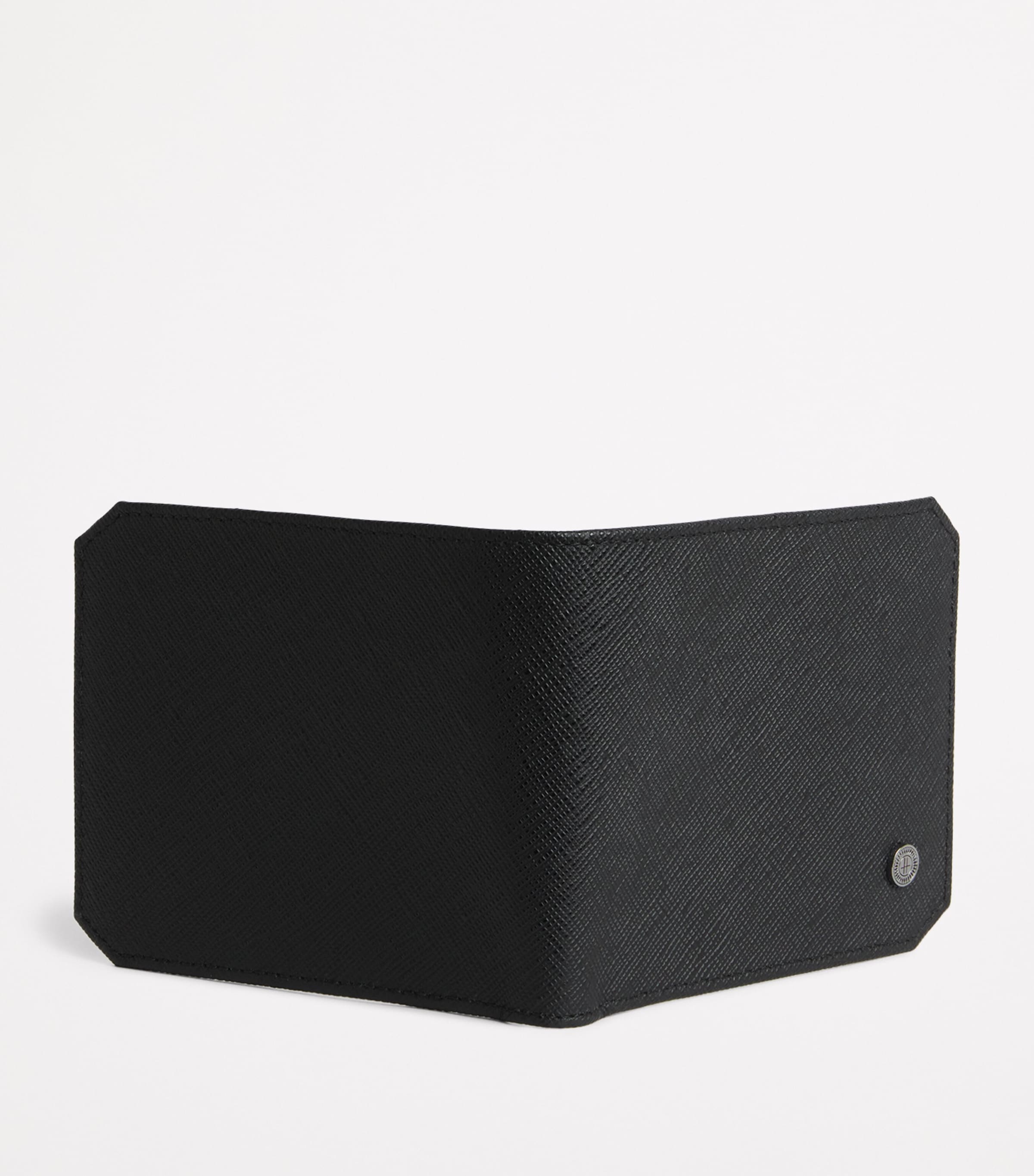 Saffiano Leather Bifold Wallet BLACK Image 3