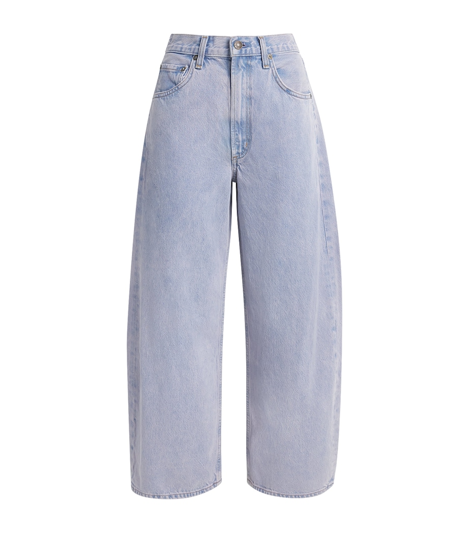 AGOLDE Womens Low Curve Cropped Jeans Aura Image 1