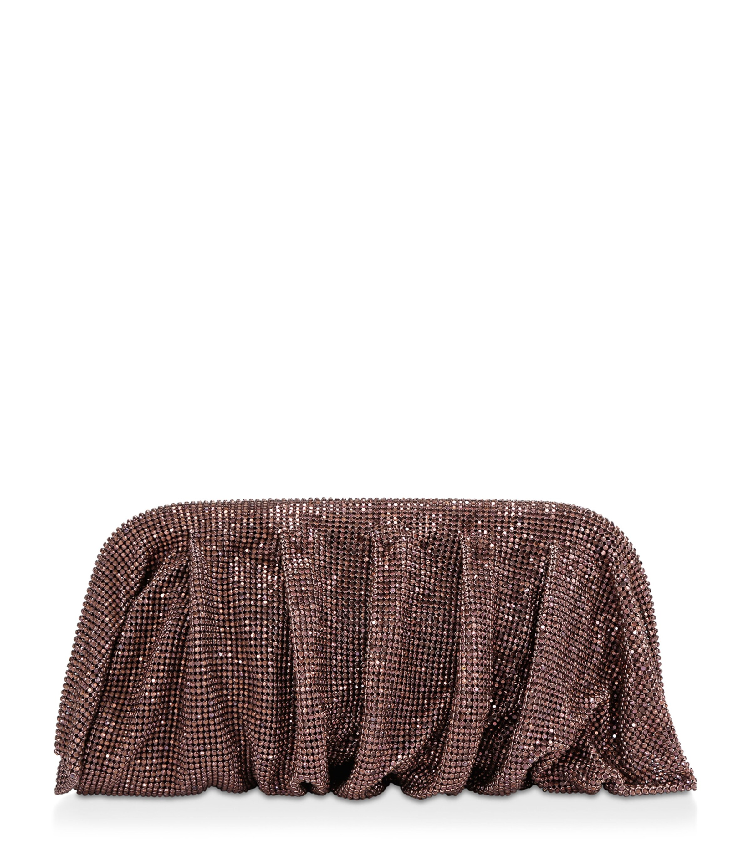 Embellished Venus La Grande Clutch Bag BROWN Image 1