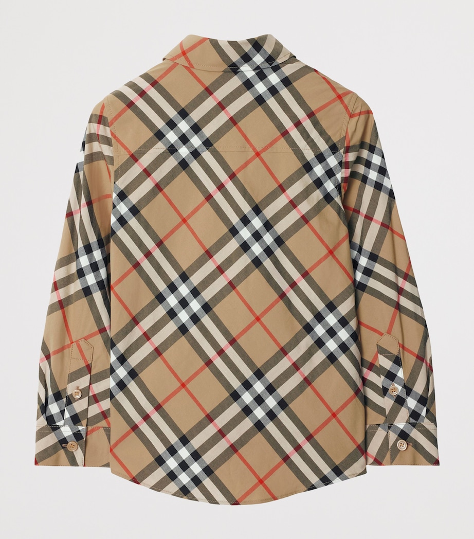 Cotton Check Button-Up Shirt (3-12 Years) SAND IP CHECK Image 2