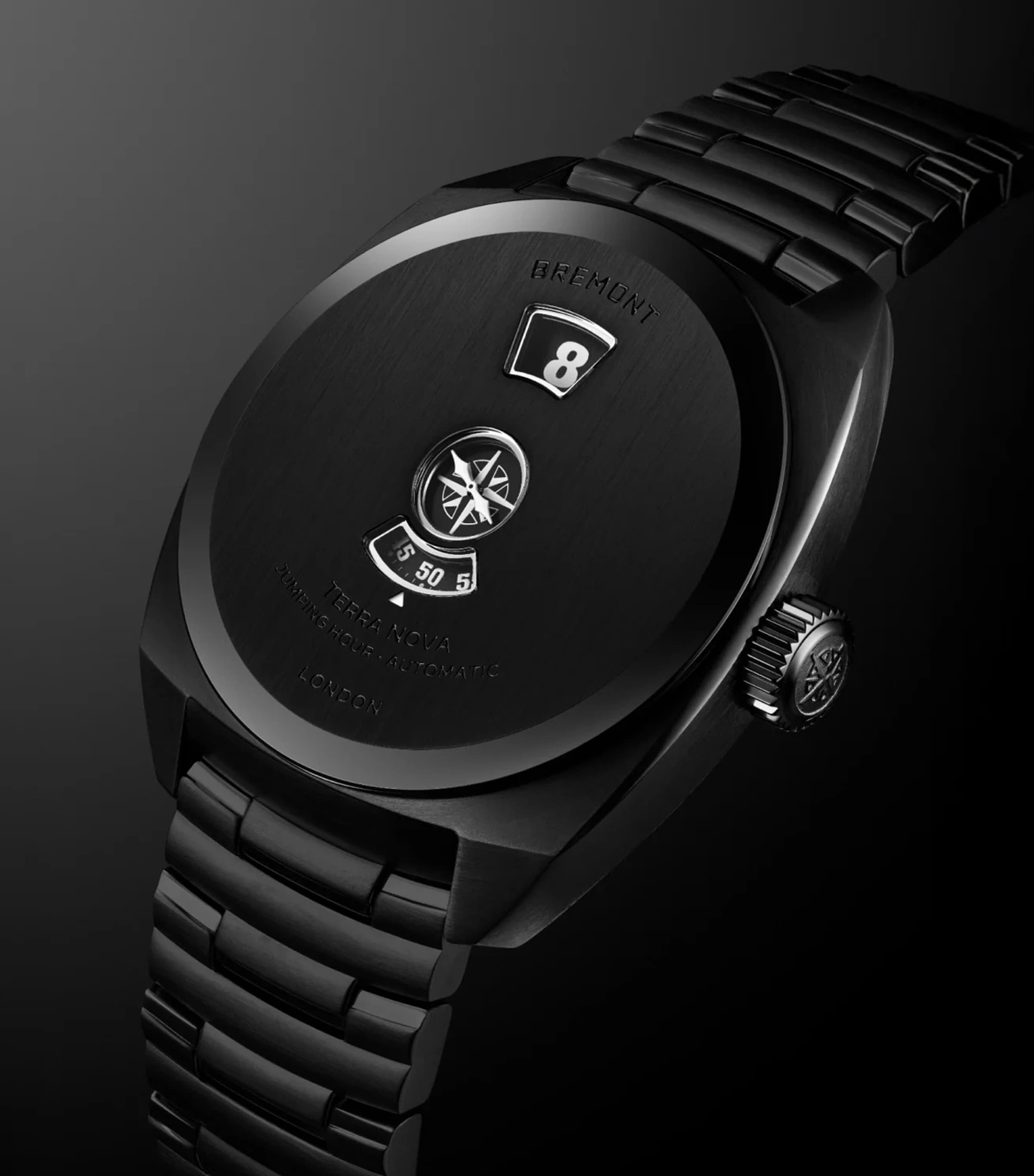 Bremont DLC-Coated Stainless Steel Terra Nova Watch 38mm Black Image 3