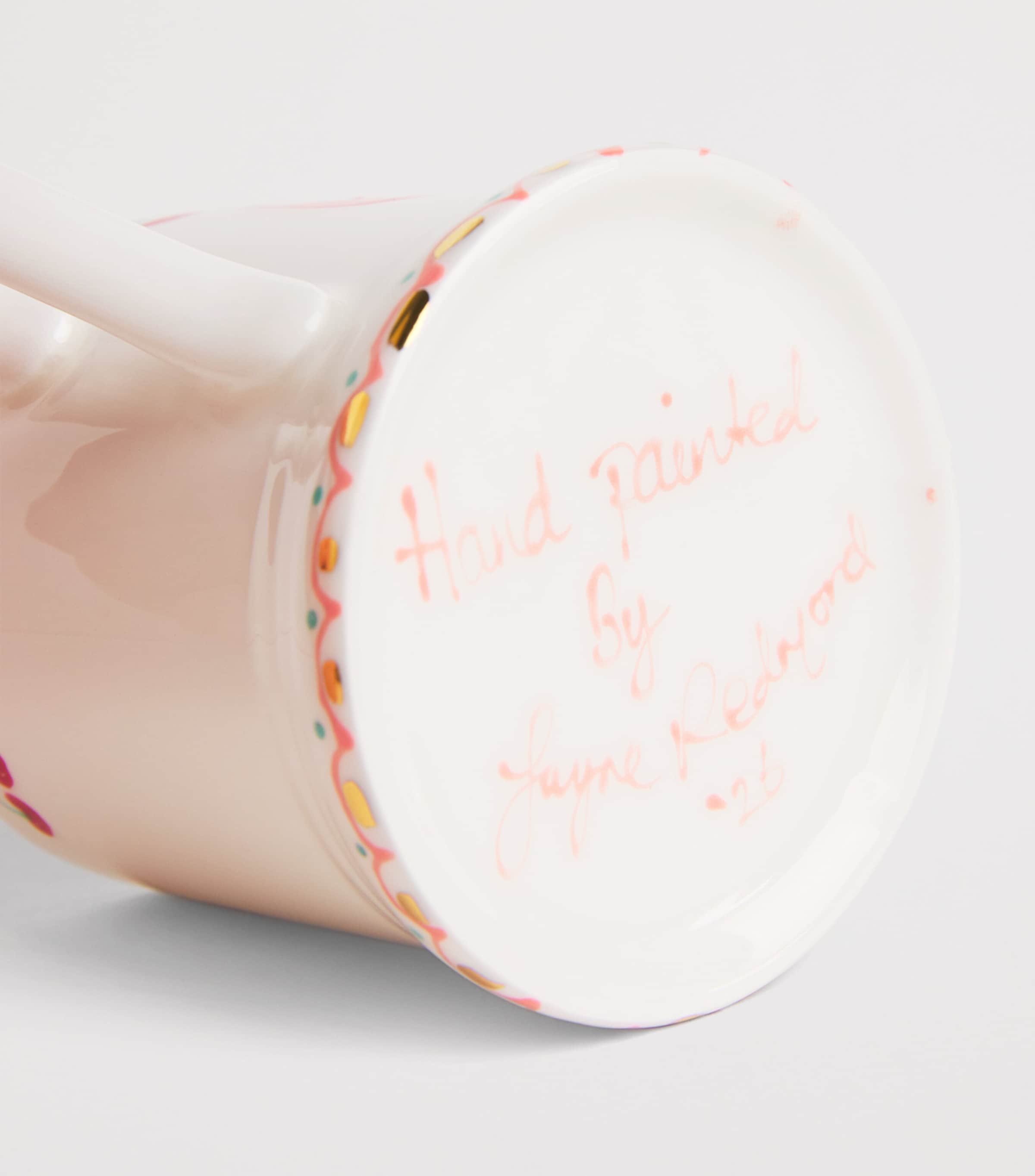 Jayne Redmond Hand-Painted Bow Mug White Image 3