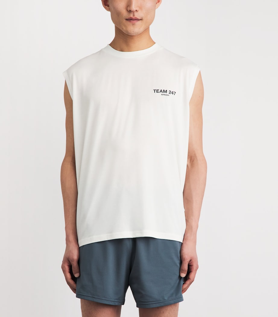 Represent 247 Mens Team 247 Tank Top Flat White Image 4